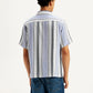 Men's Striped Spread Collar Shirt - Back View
