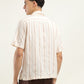 Men's Striped Spread Collar Shirt - Back View
