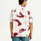 Men's Abstract Multi Color Camp Shirt - Back View