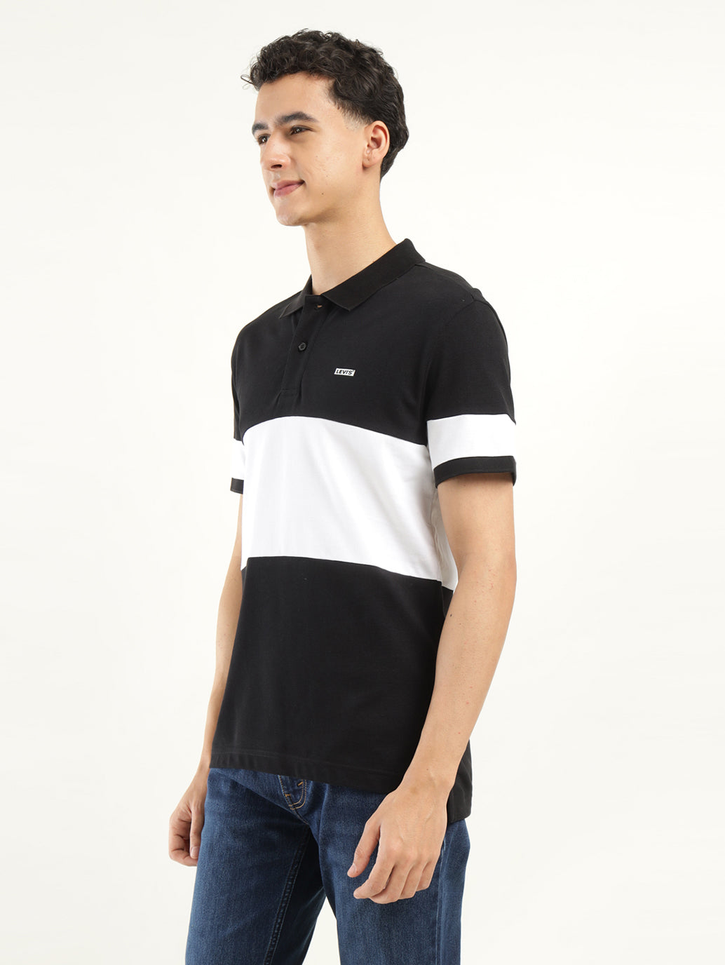 Men's Colorblock Polo T-Shirt - Side View