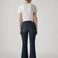 Women's 726 Dark Blue Flared Fit High Rise Tinted Jeans - Back View