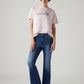 Women's 726 Blue Flared Fit High Rise Jeans - Styleshot View