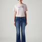 Women's 726 Blue Flared Fit High Rise Jeans - Front View