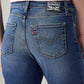 Women's 726 Blue Flared Fit High Rise Jeans - Detail View