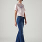 Women's 726 Blue Flared Fit High Rise Jeans - Side View