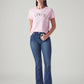 Women's 726 Blue Flared Fit High Rise Jeans - Styleshot View