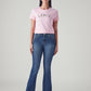 Women's 726 Blue Flared Fit High Rise Jeans - Front View