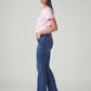 Women's 726 Blue Flared Fit High Rise Jeans - Side View