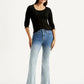 Women's 726 Light Indigo Flared Fit High Rise Jeans - Styleshot View
