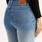 Women's 726 Light Indigo Flared Fit High Rise Jeans - Detail View