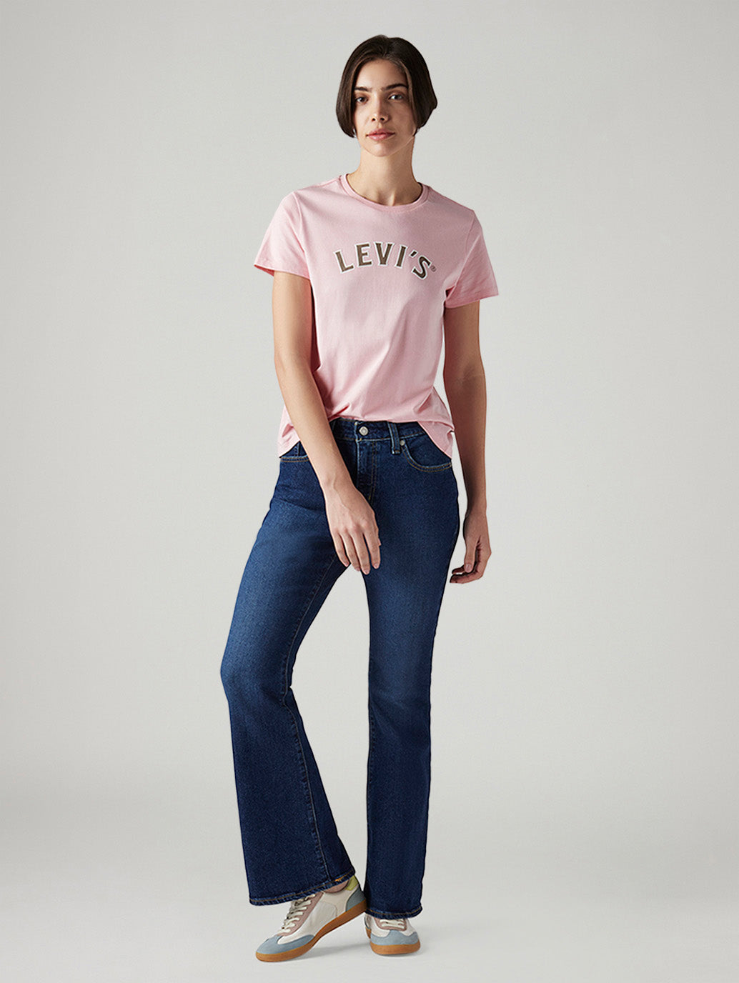Women's 726 Dark Blue Flared Fit High Rise Tinted Jeans