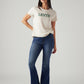 Women's 726 Med Indigo Flared Fit High Rise Jeans - Styleshot View