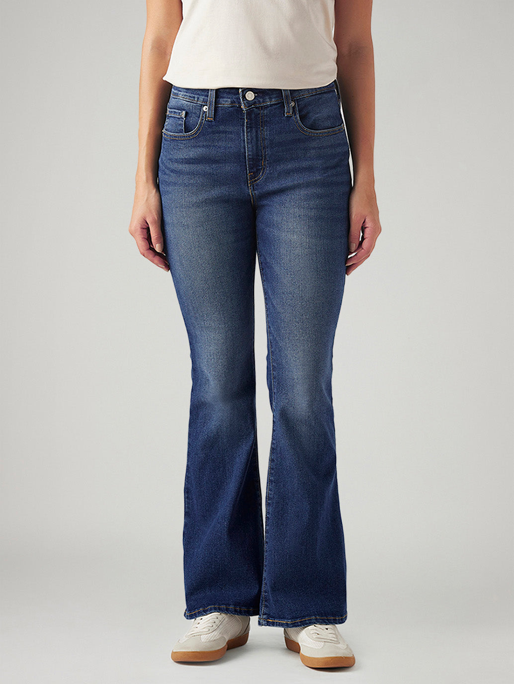 Women's 726 Med Indigo Flared Fit High Rise Jeans - Front View