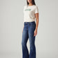Women's 726 Med Indigo Flared Fit High Rise Jeans - Side View
