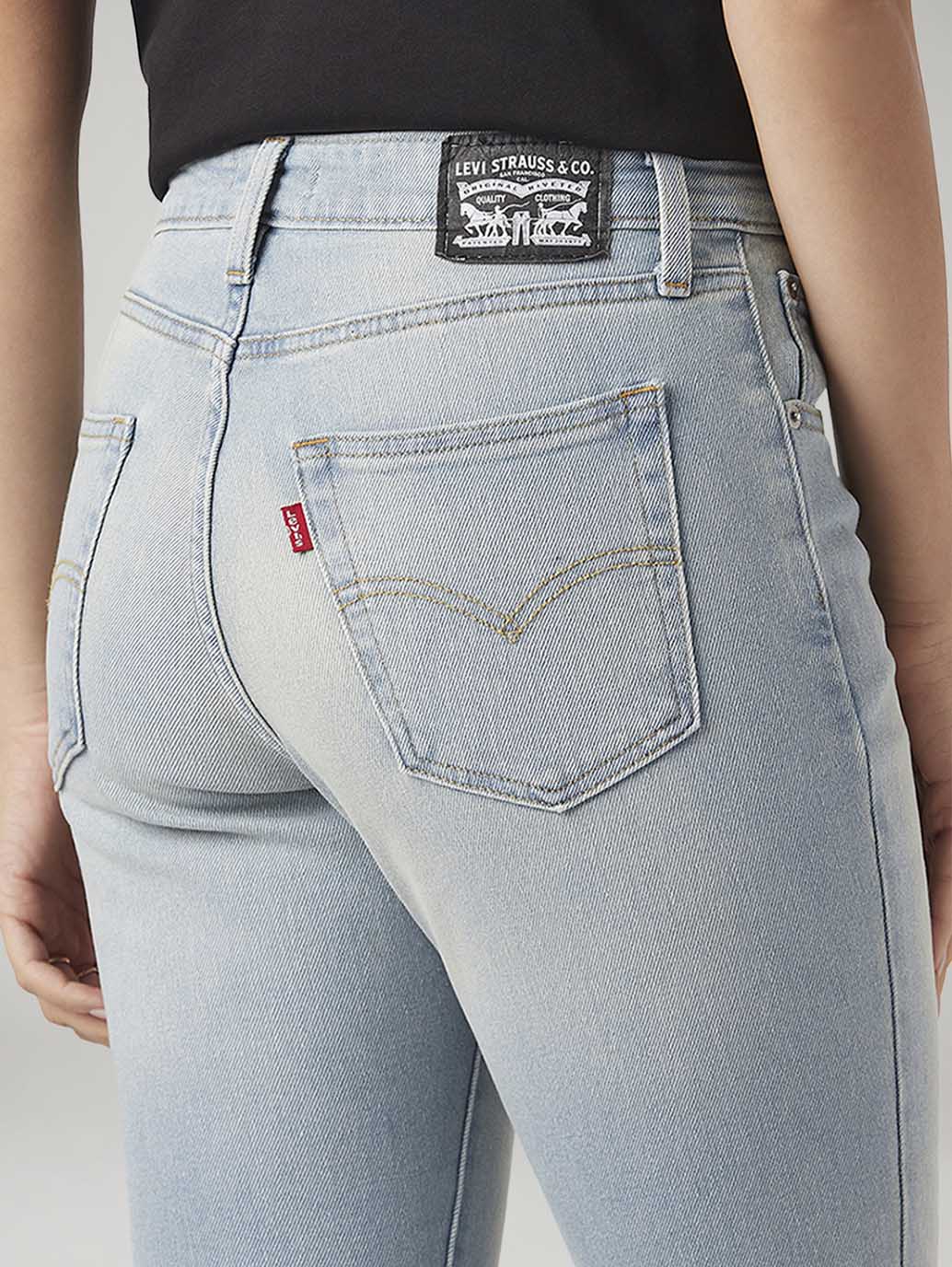 Women's 726 Light Blue Flared Fit High Rise Jeans - 20 View