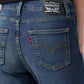 Women's 726 Blue Flared Fit High Rise Tinted Jeans - Detail View
