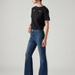 Women's 726 Blue Flared Fit High Rise Tinted Jeans - Side View