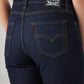 Women's 726 Dark Indigo Flared Fit High Rise Jeans - Detail View