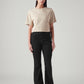 Women's 726 Black Flared Fit High Rise Jeans - Front View