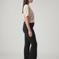 Women's 726 Black Flared Fit High Rise Jeans - Side View