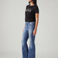 Women's 726 Blue Flared Fit High Rise Jeans - Side View