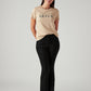 Women's 726 Black Flared Fit High Rise Jeans - Styleshot View