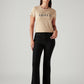 Women's 726 Black Flared Fit High Rise Jeans - Front View