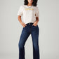 Women's 726 Dark Blue Flared Fit High Rise Jeans - Styleshot View