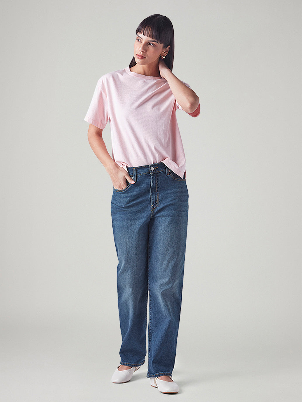 Women's 726 Blue Flared Fit High Rise Jeans