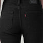 Women's 726 Black Flared Fit High Rise Jeans - Detail View