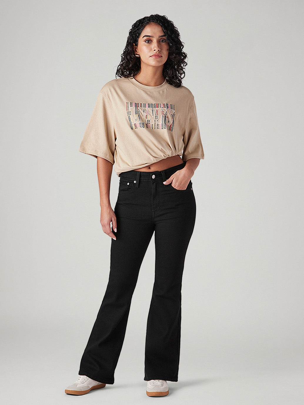 Womens 726 High Rise Flared Fit Cotton Stretch blend Jeans