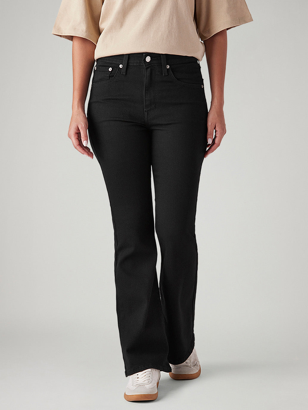Womens 726 High Rise Flared Fit Cotton Stretch blend Jeans - Front View