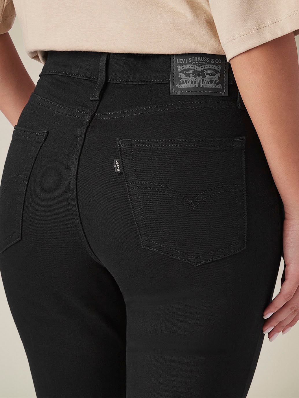 Womens 726 High Rise Flared Fit Cotton Stretch blend Jeans - Detail View