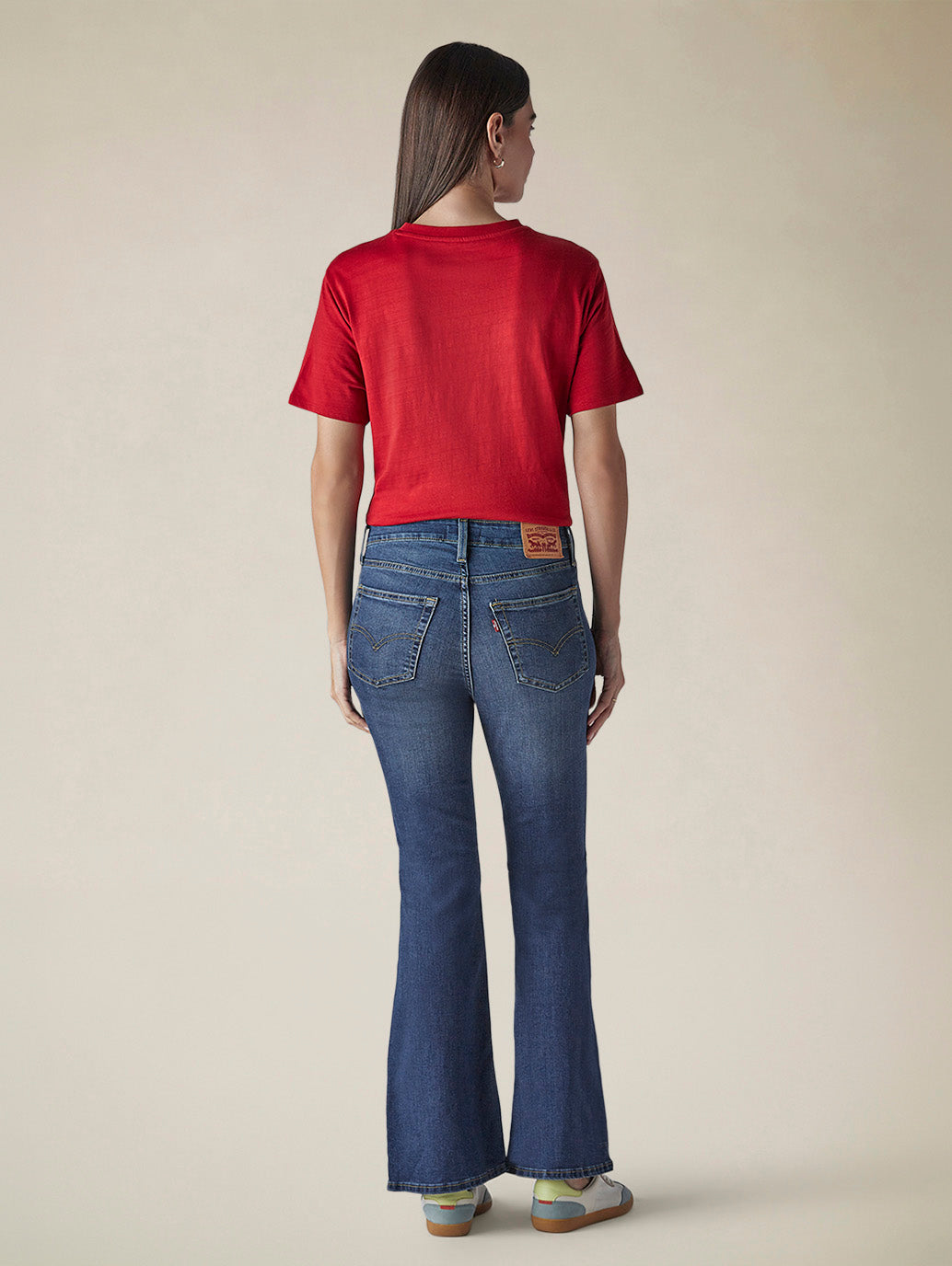 Women's 726 Indigo Flared Fit High Rise Jeans - 4b8d6ce9-a640-45ce-b243-bf324c0152b4 View
