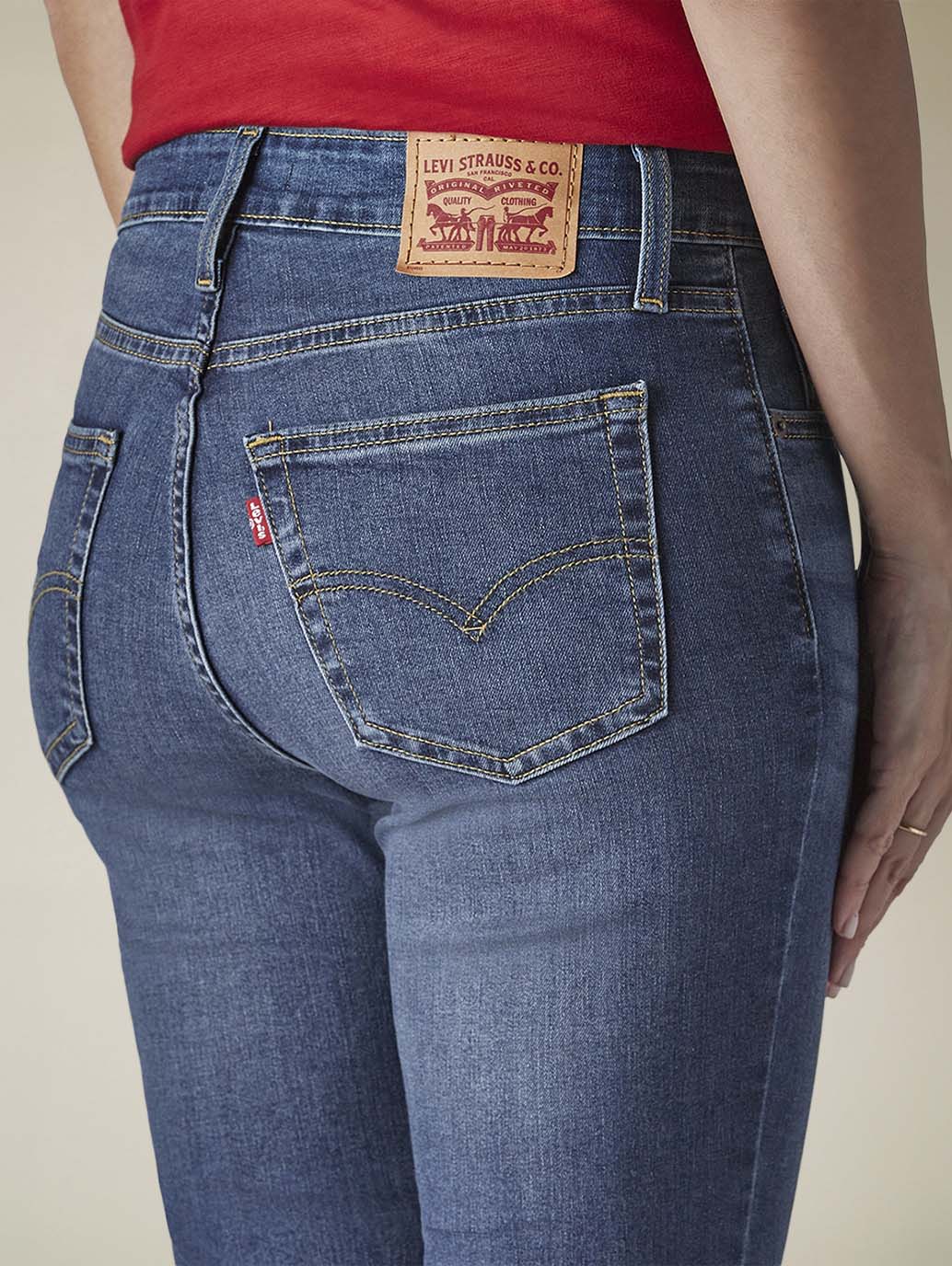 Women's 726 Indigo Flared Fit High Rise Jeans - Detail View