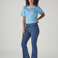Women's 726 Blue Flared Fit High Rise Jeans - Side View