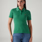 Women's Solid Green Slim Fit Polo Ribbed T-shirt - b940569d-8da4-40b1-a86a-7b9e93699960 View