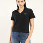 Women's Solid Polo T-Shirt - Front View