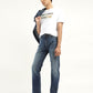 Men's 513 Indigo Slim Straight Fit Mid Rise Jeans - Styleshot View