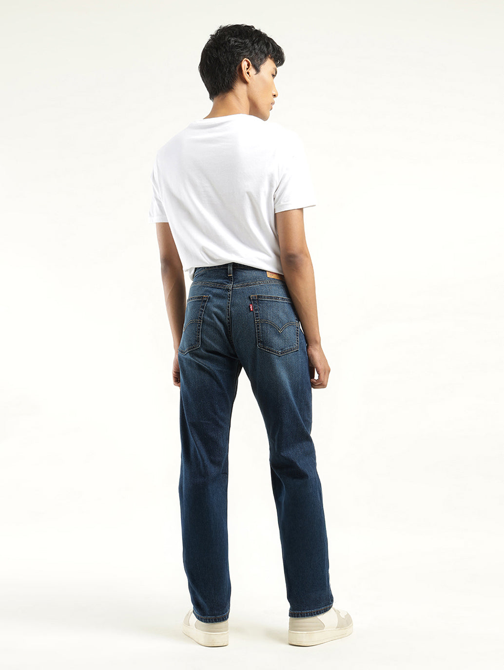 Men's 513 Indigo Slim Straight Fit Mid Rise Jeans - Back View