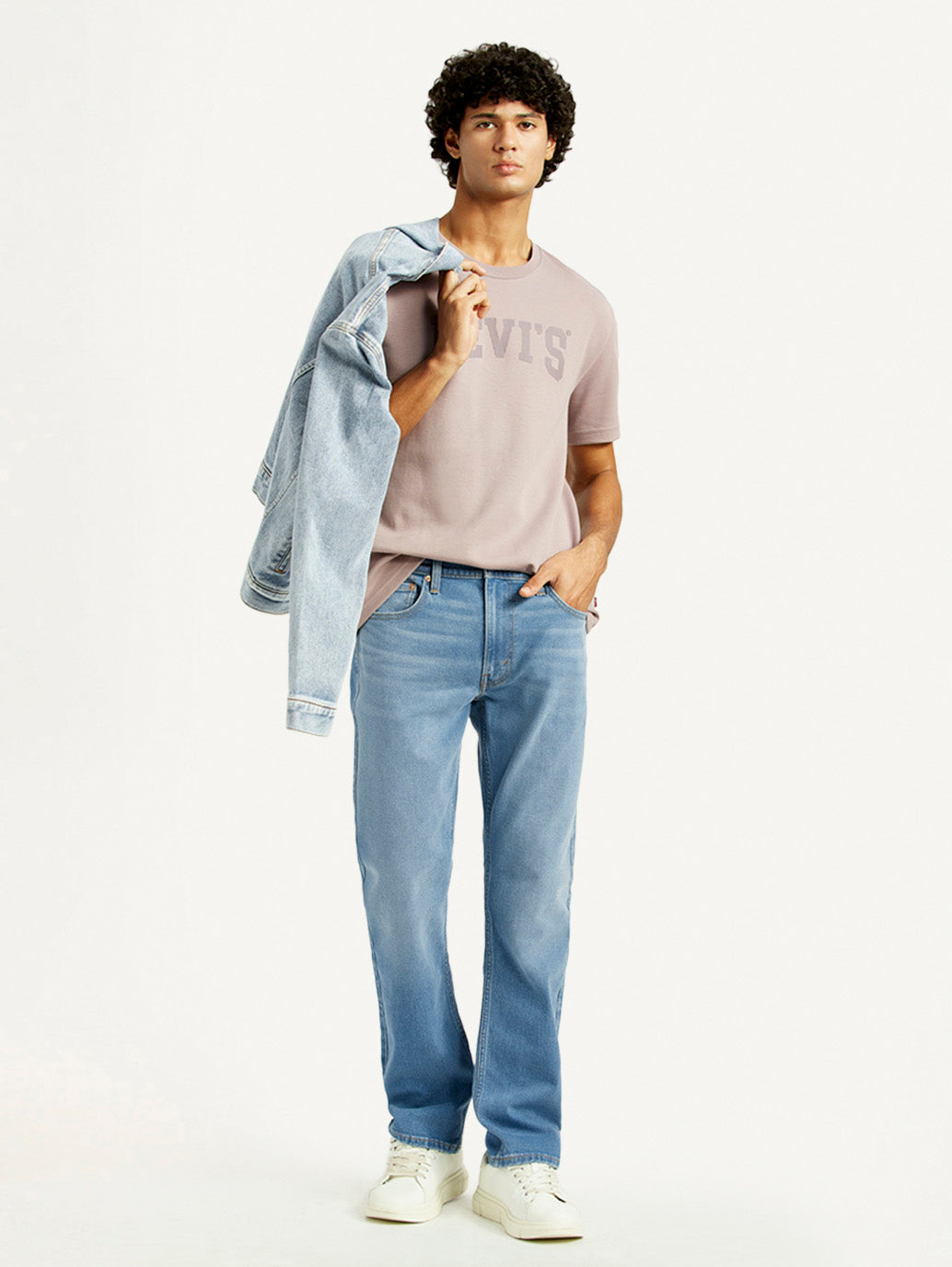 Men's 513 Med Indigo Slim Straight Fit Mid Rise Jeans - Styleshot View