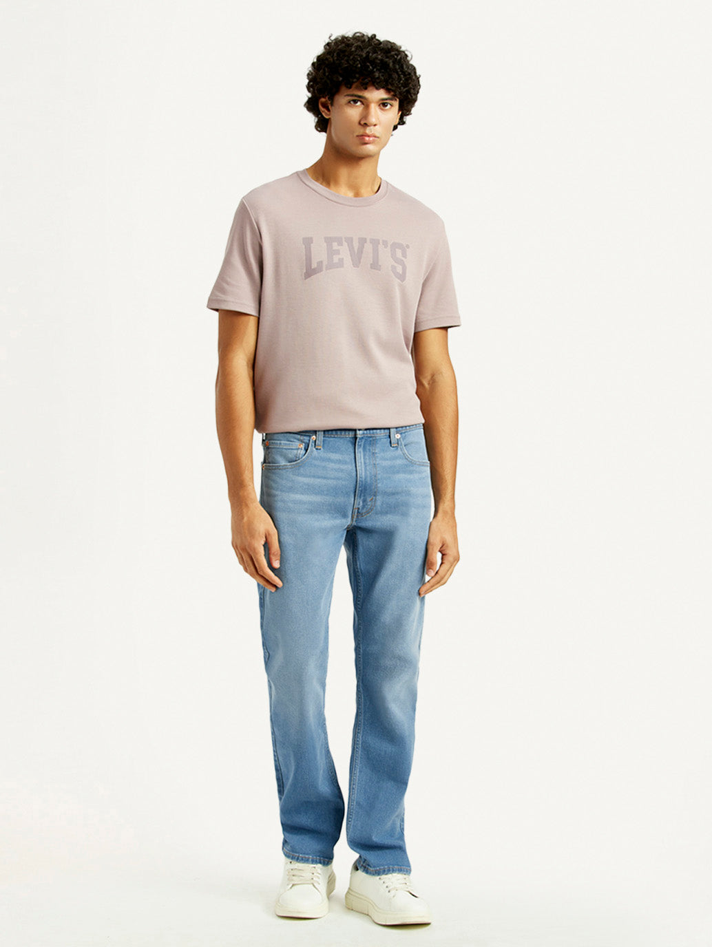 Men's 513 Med Indigo Slim Straight Fit Mid Rise Jeans - Front View