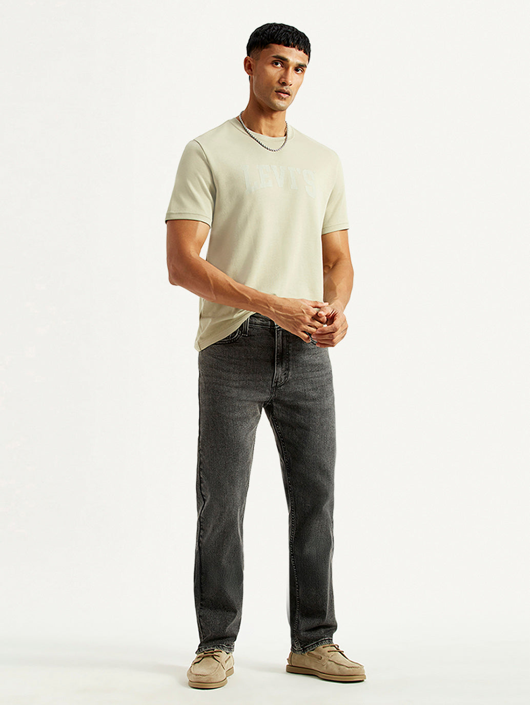 Men's 513 Black Slim Straight Fit Mid Rise Jeans - Styleshot View