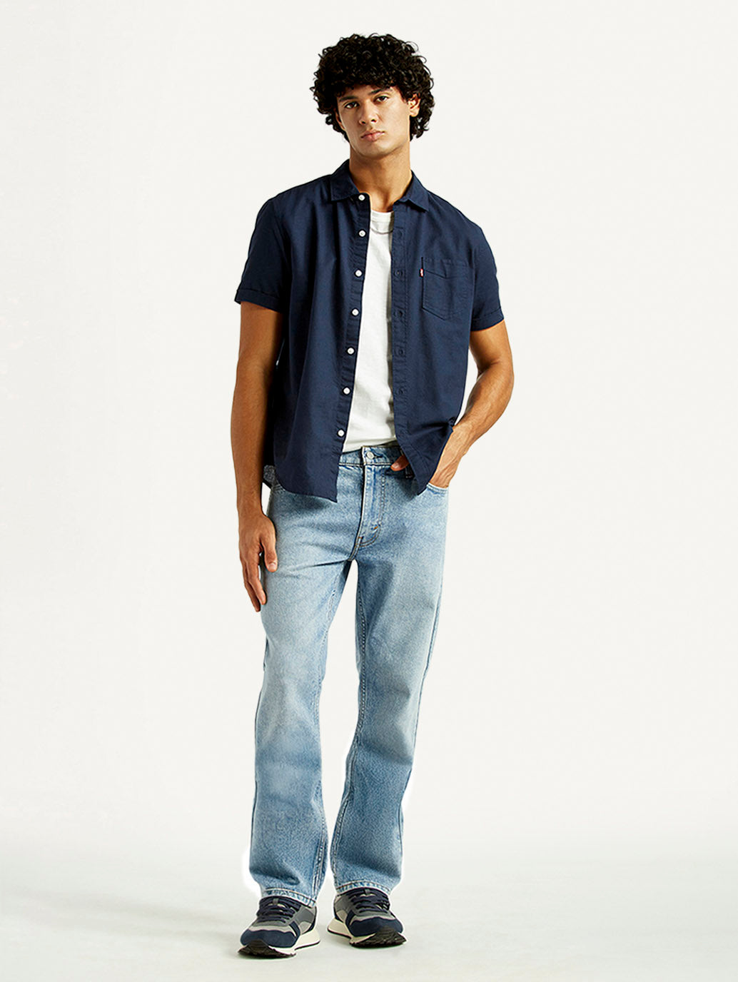 Men's 513 Light Indigo Slim Straight Fit Mid Rise Jeans - Styleshot View