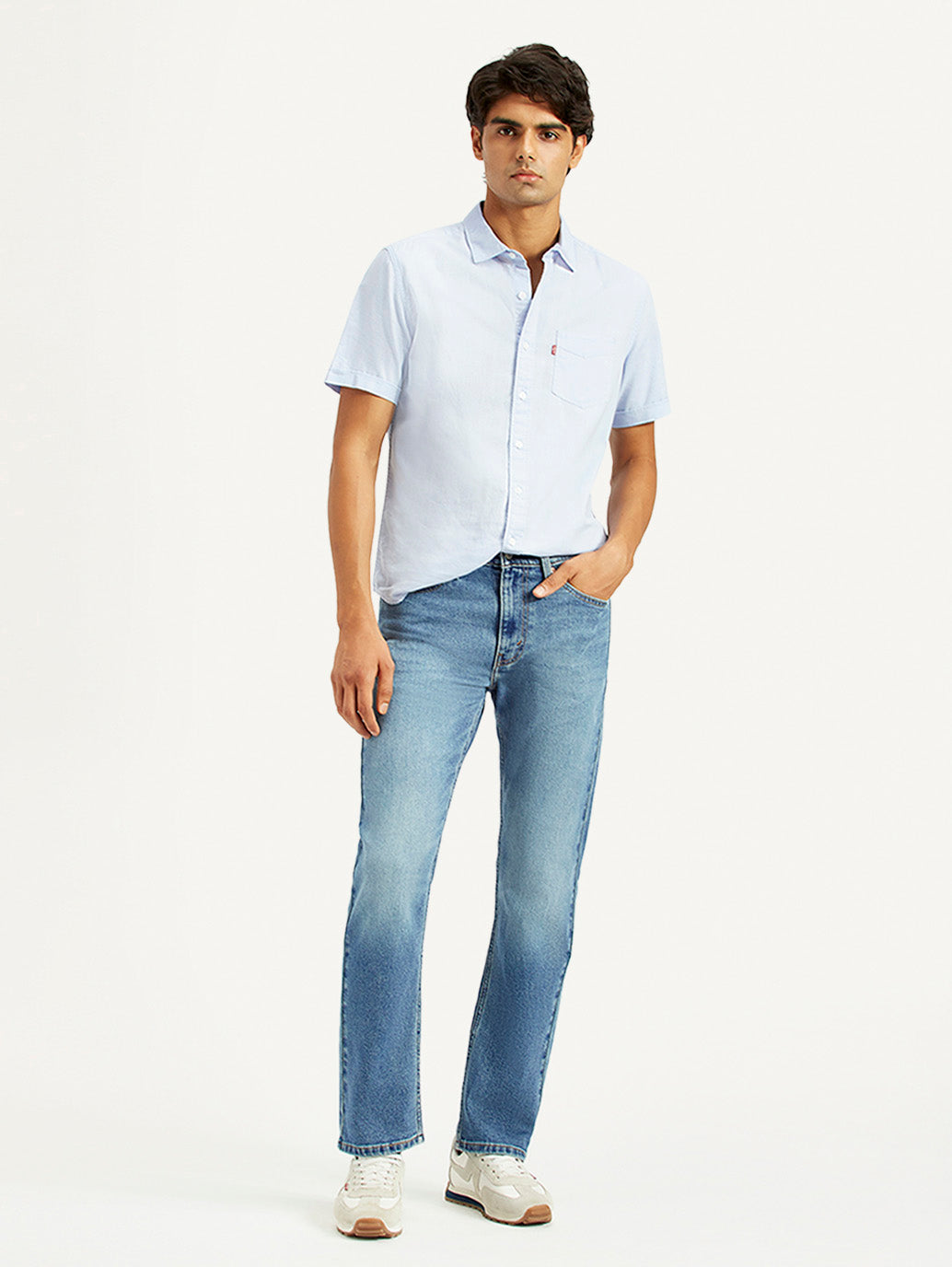 Men's 513 Med Indigo Slim Straight Fit Mid Rise Jeans