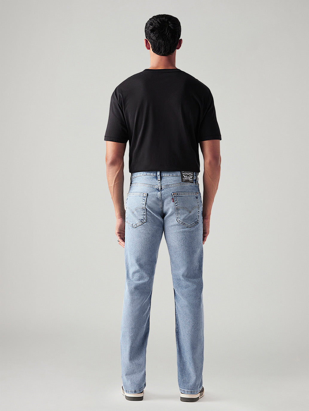 Men's 513 Light Blue Slim Straight Fit Mid Rise Jeans - Back View