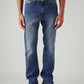 Men's 513 Blue Slim Straight Fit Mid Rise Jeans - Front View