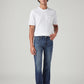 Men's 513 Blue Slim Straight Fit Mid Rise Jeans - Front View