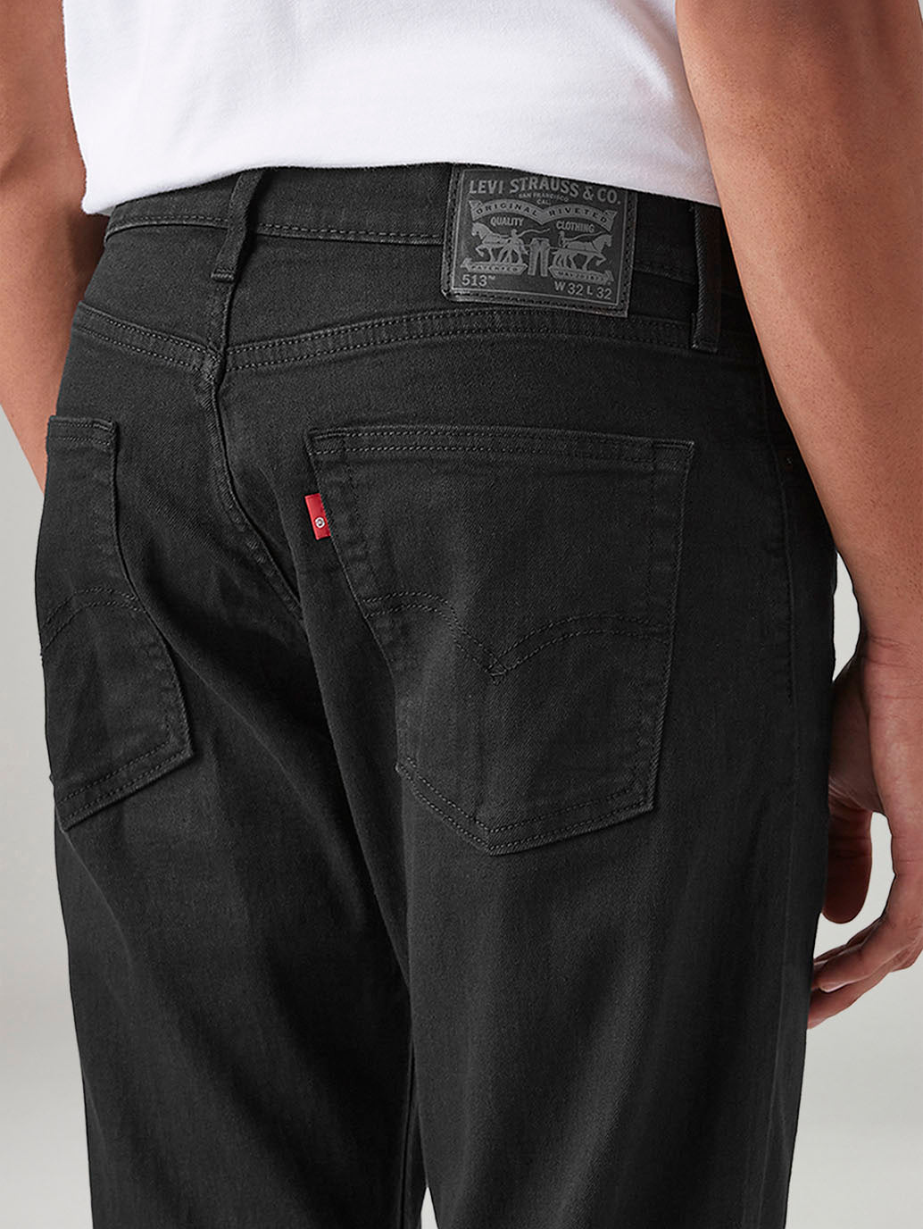 Men's 513 Black Slim Straight Fit Mid Rise Jeans - 20 View