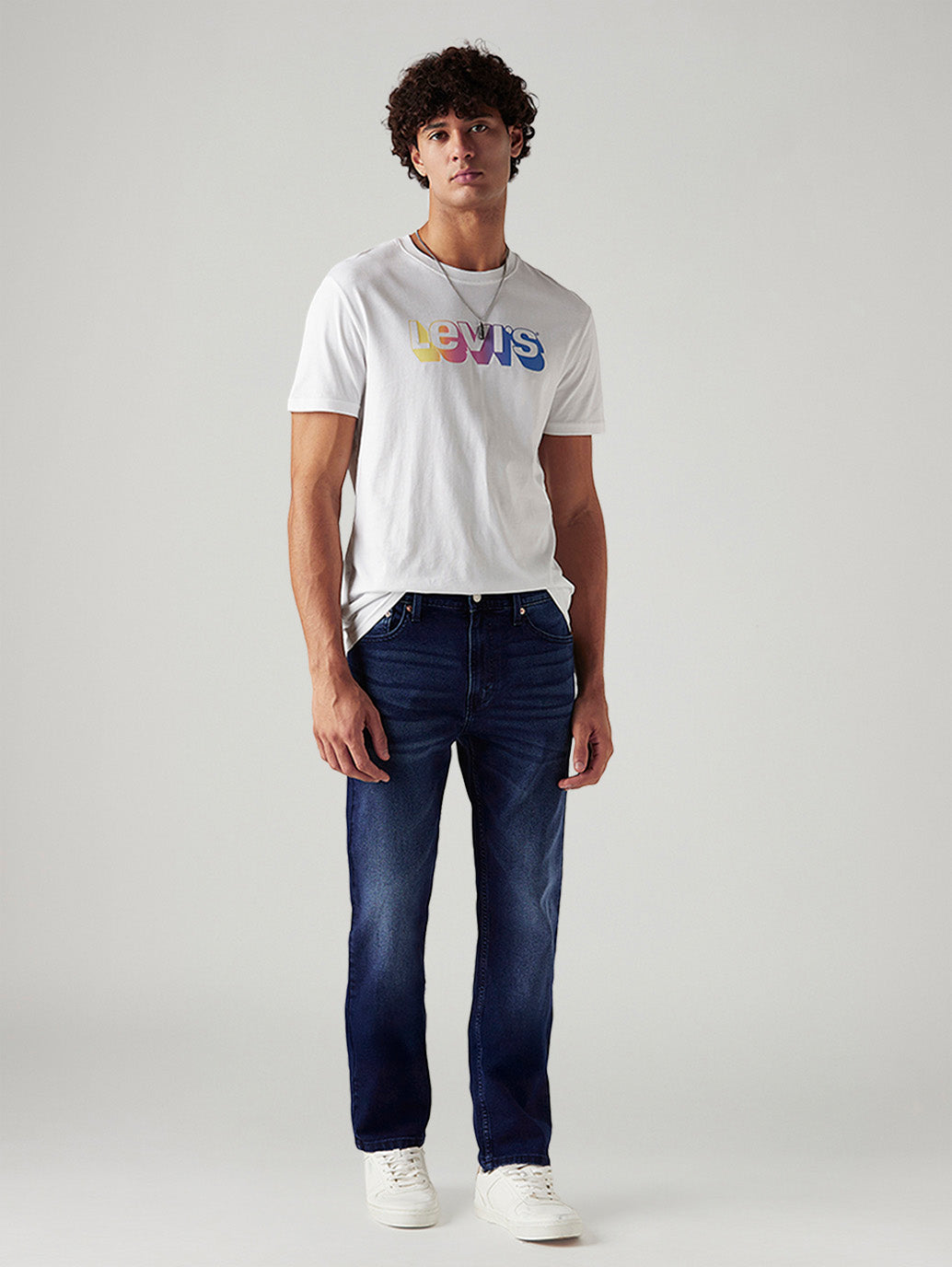 Men's 513 Dark Blue Slim Straight Fit Mid Rise Jeans